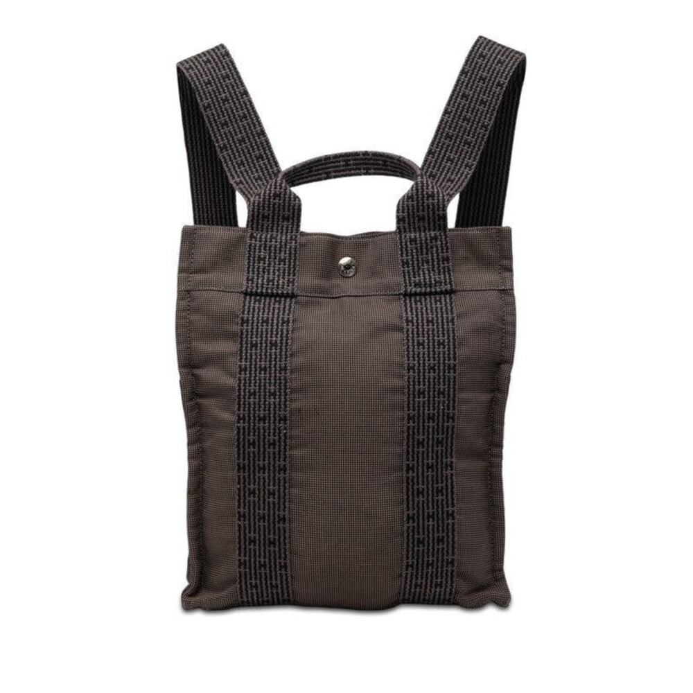 Hermes Herline Ad PM Canvas Backpack Black